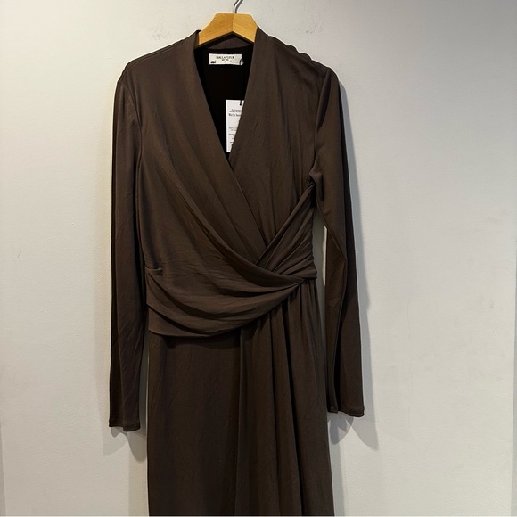 M.M. LAFLEUR The Morgan Knit Draping Dress in Mushroom color - Picture 3 of 5